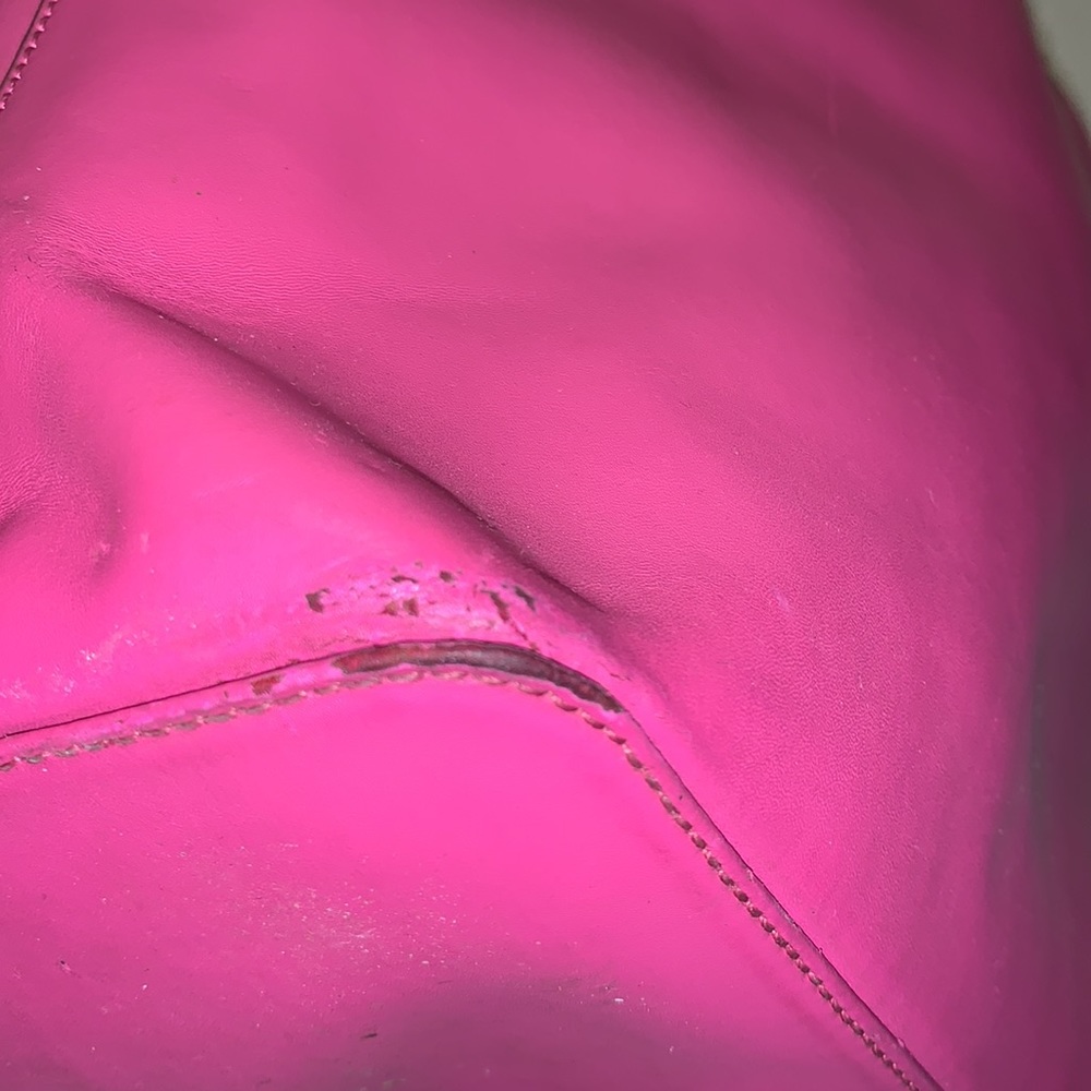 Kate Spade Pink Tote Bag Red Interior Large Shoulder Purse - Picture 16 of 16
